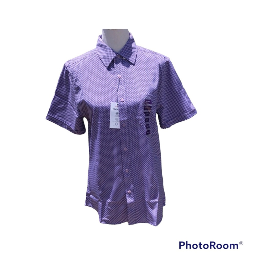 Haggar size M slim fit tuckless shirt